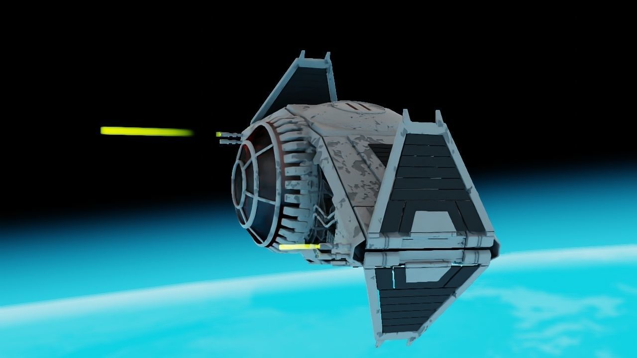 Star Wars interceptor concept  3D model_6