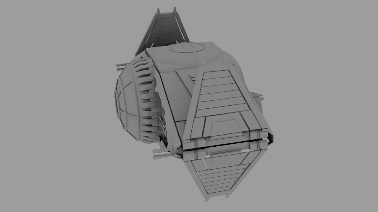 Star Wars interceptor concept  3D model_32