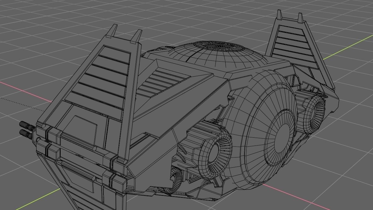 Star Wars interceptor concept  3D model_37