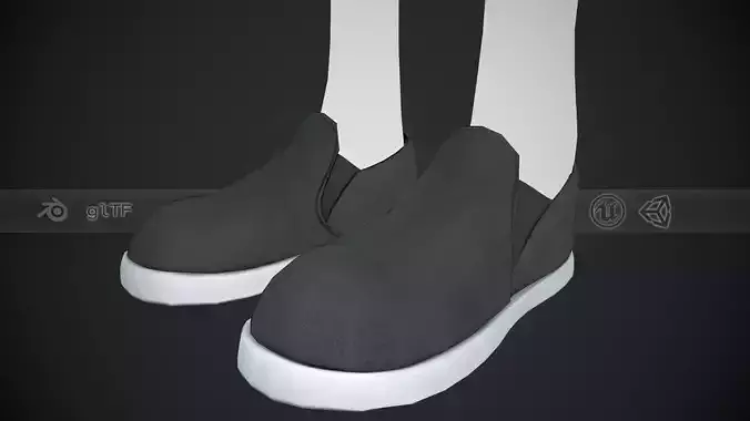 Black Fabric Shoes Style 2 