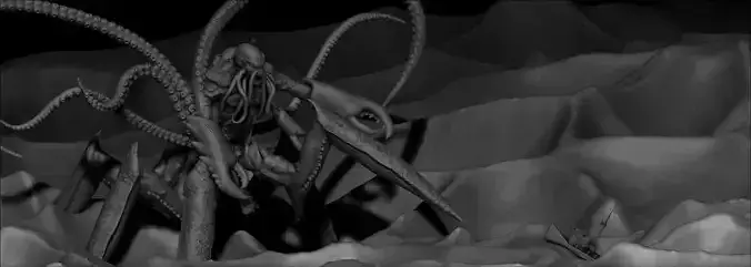 Kraken alien creature 3D model