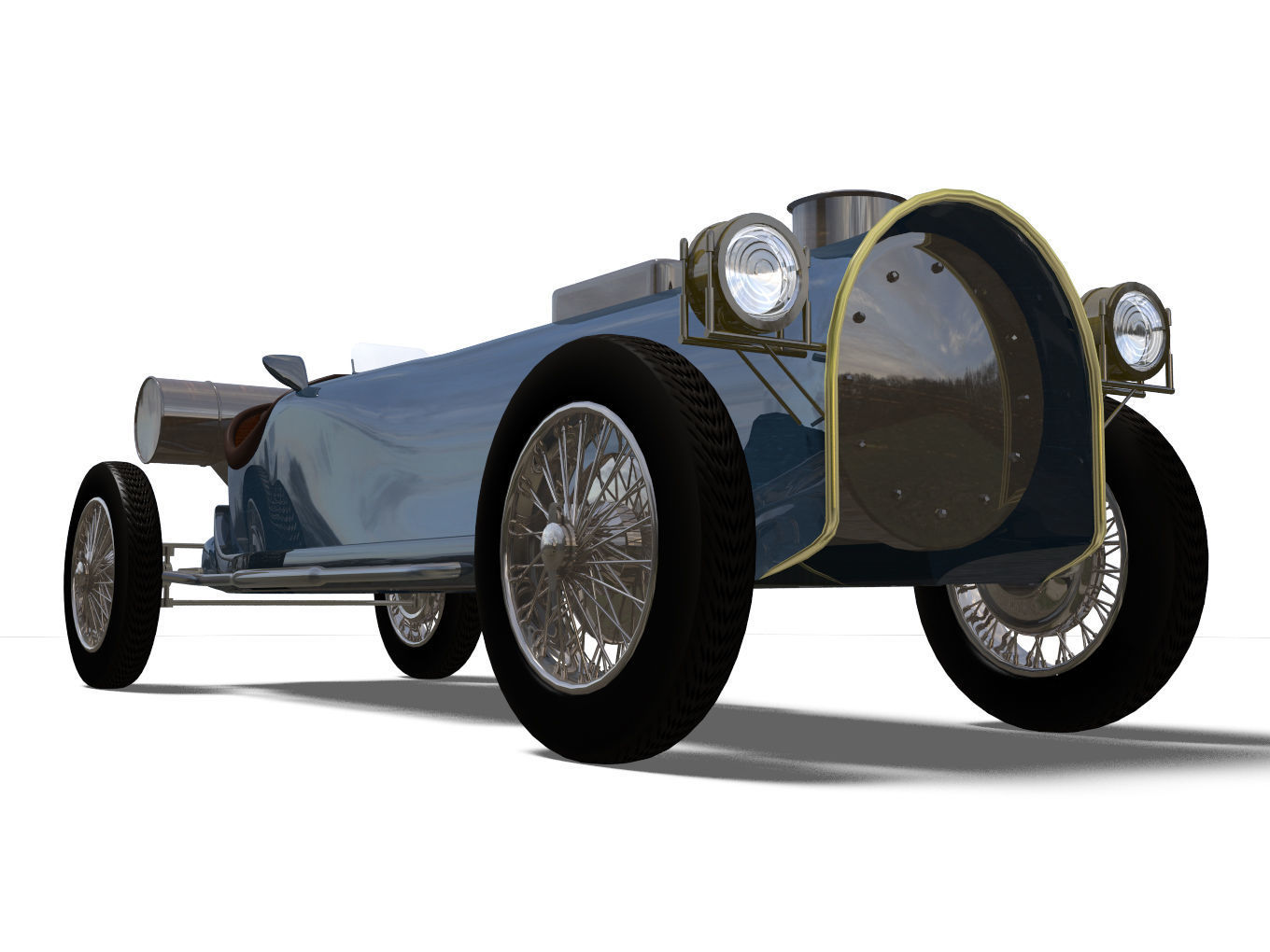 vintage car 3D model_4