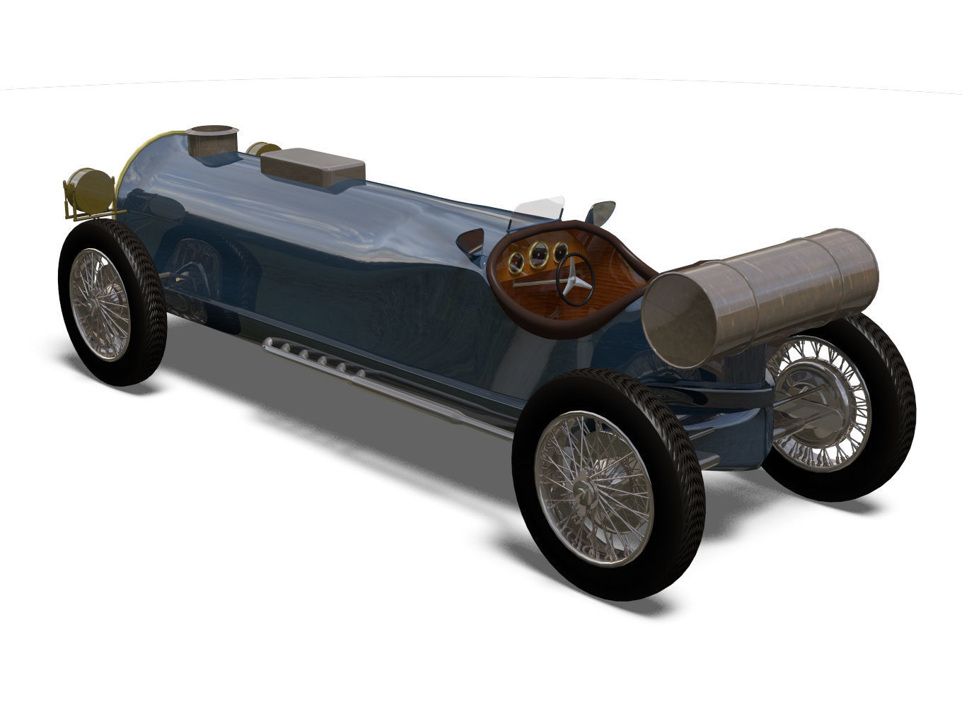 vintage car 3D model_2