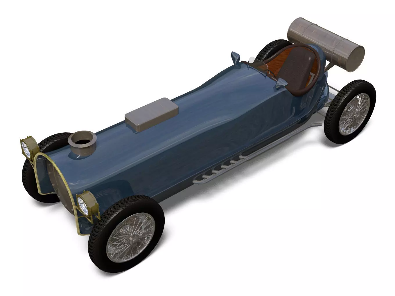 vintage car 3D model_0
