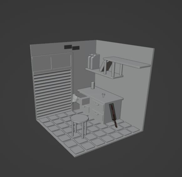Garage room low poly PBR for you Low-poly 3D model_9