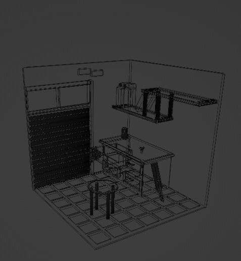 Garage room low poly PBR for you Low-poly 3D model_7