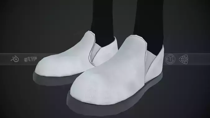  White Fabric Shoes Style 2 