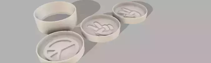 Peace Sign Bath Bomb Mold 25mmx40mm Puck