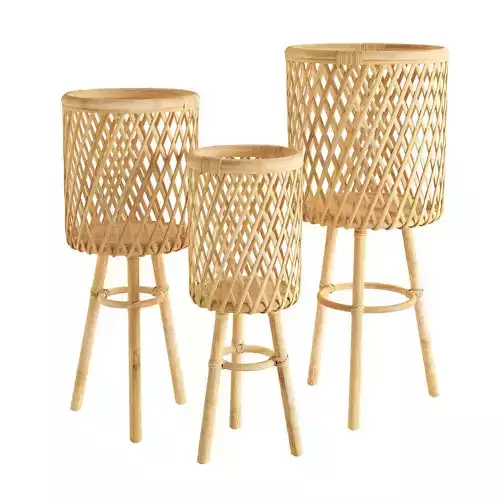 Rattan Standing Planter