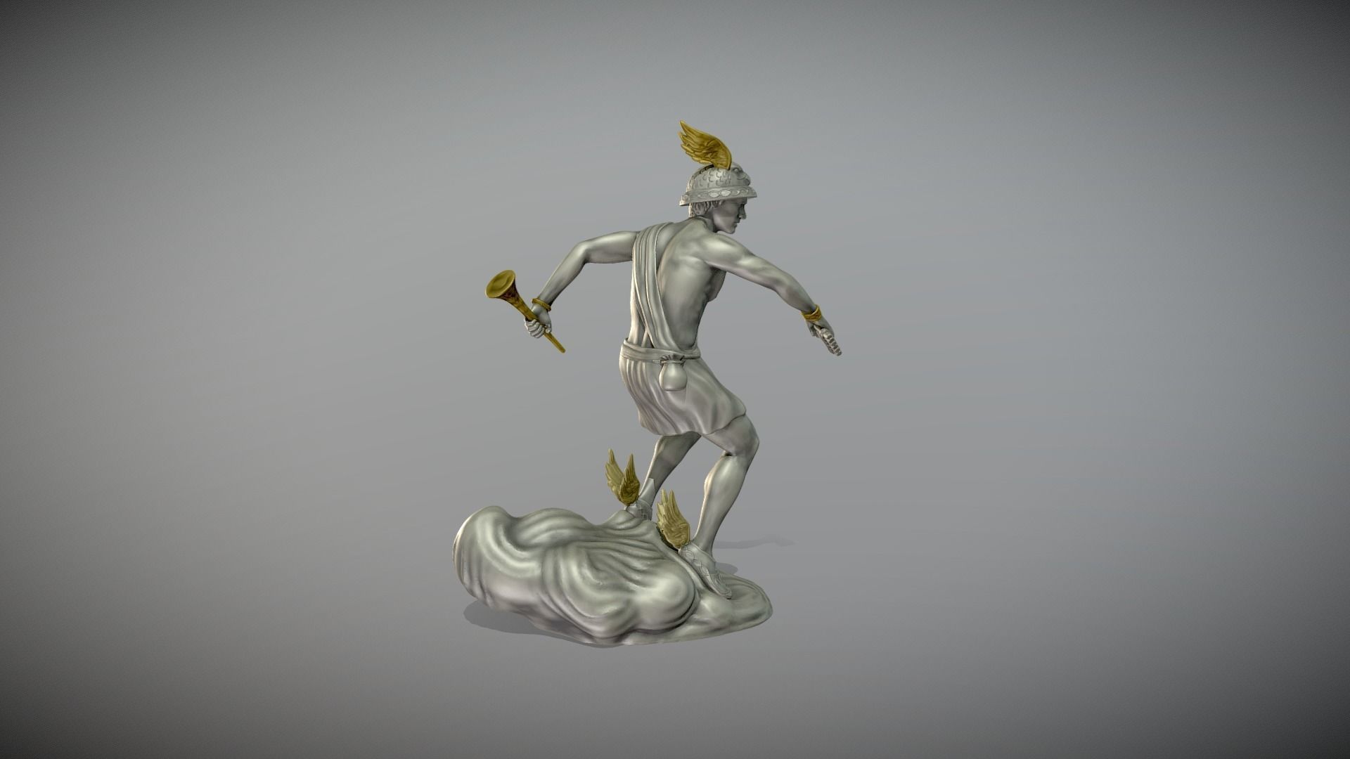 Hermes Staute Greek God  3D print model_7