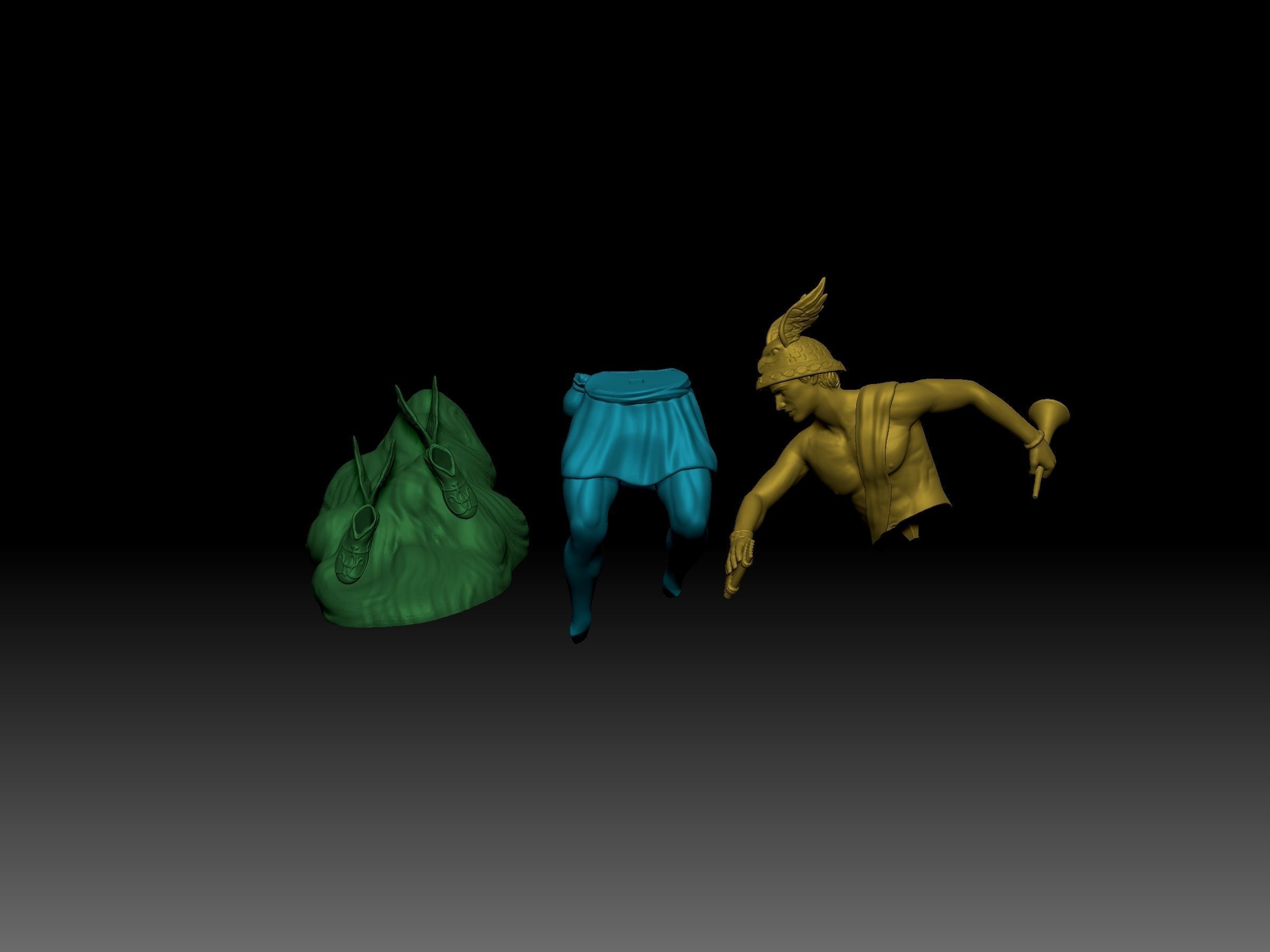 Hermes Staute Greek God  3D print model_3