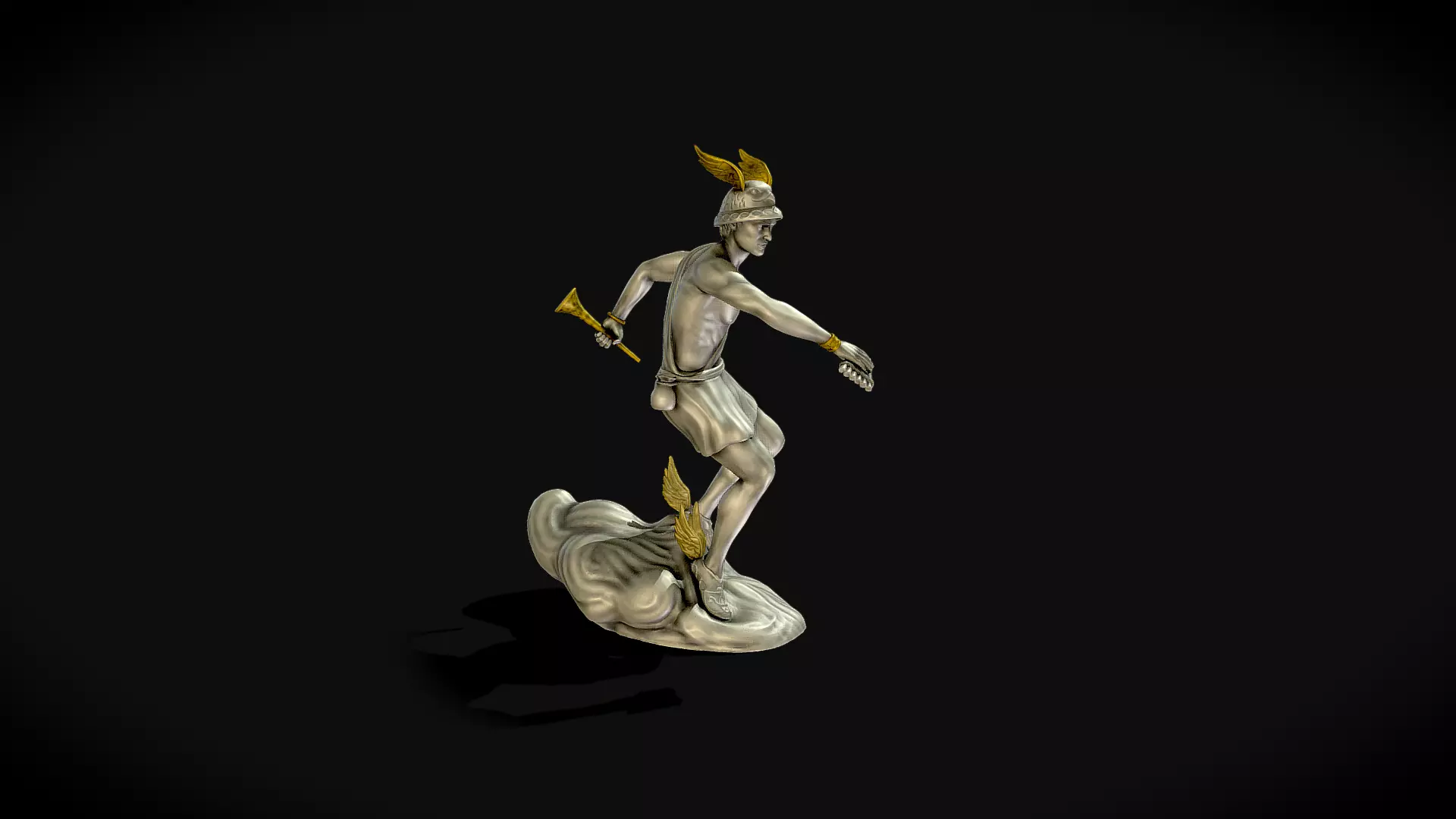 Hermes Staute Greek God  3D print model_0