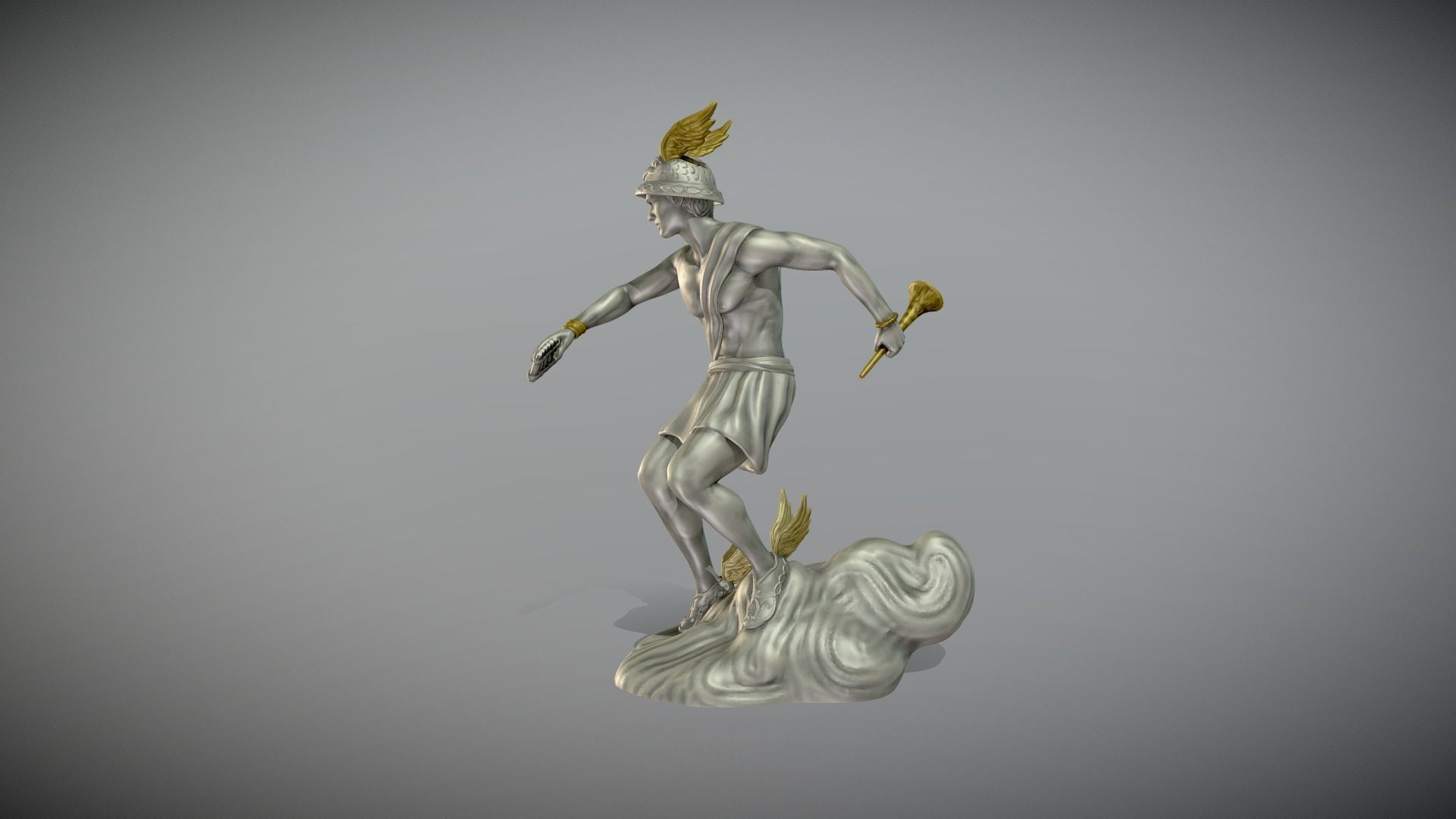 Hermes Staute Greek God  3D print model_6