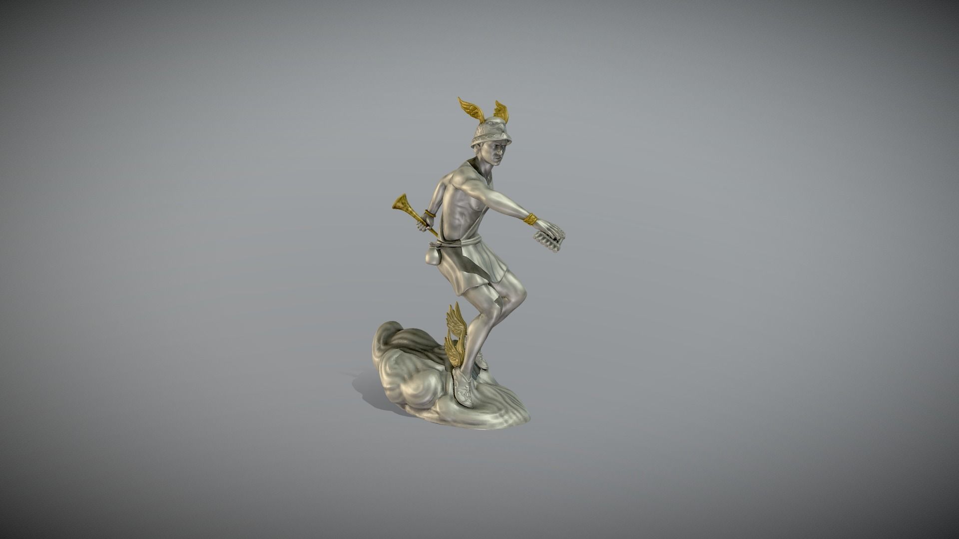 Hermes Staute Greek God  3D print model_1