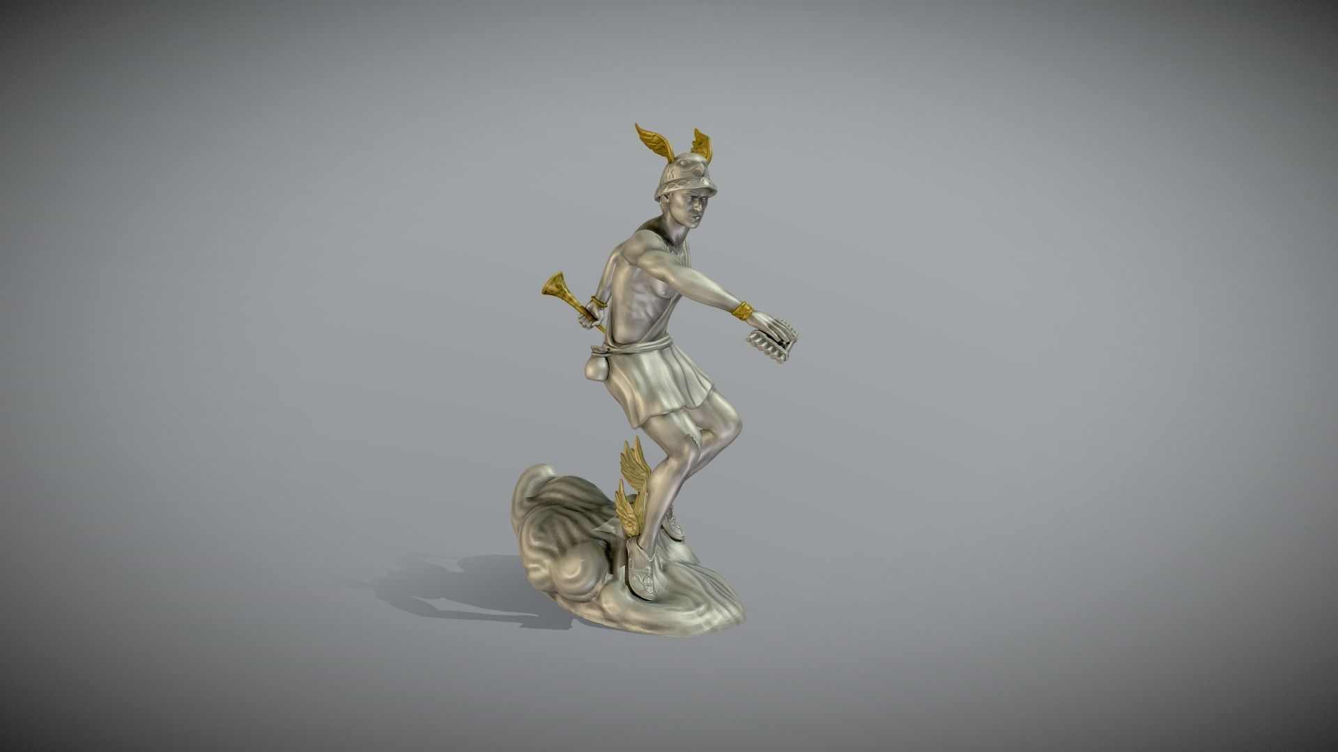 Hermes Staute Greek God  3D print model_5