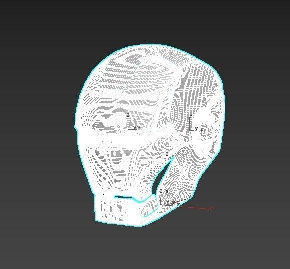 Iron Man Helmet Low-poly 3D model_9