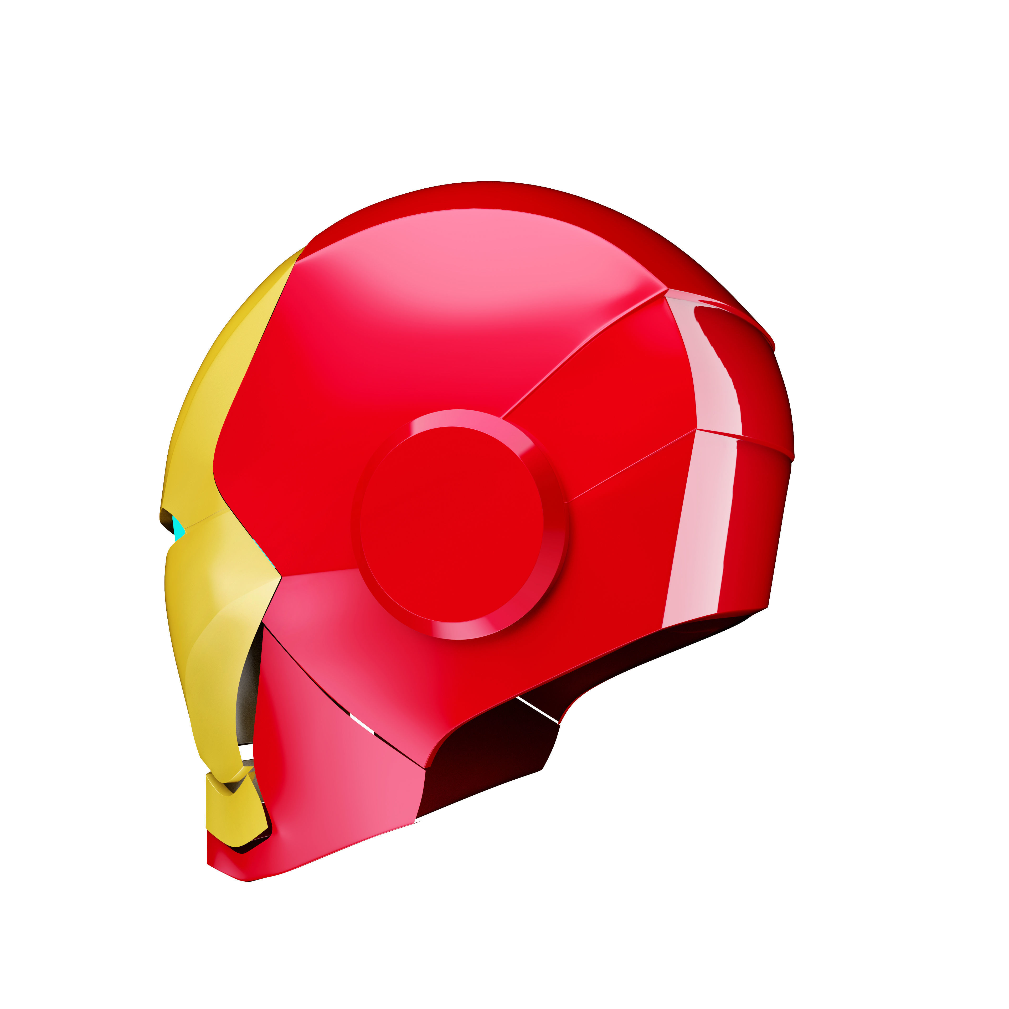 Iron Man Helmet Low-poly 3D model_3