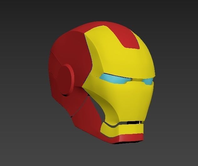Iron Man Helmet Low-poly 3D model_16