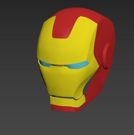 Iron Man Helmet Low-poly 3D model_15