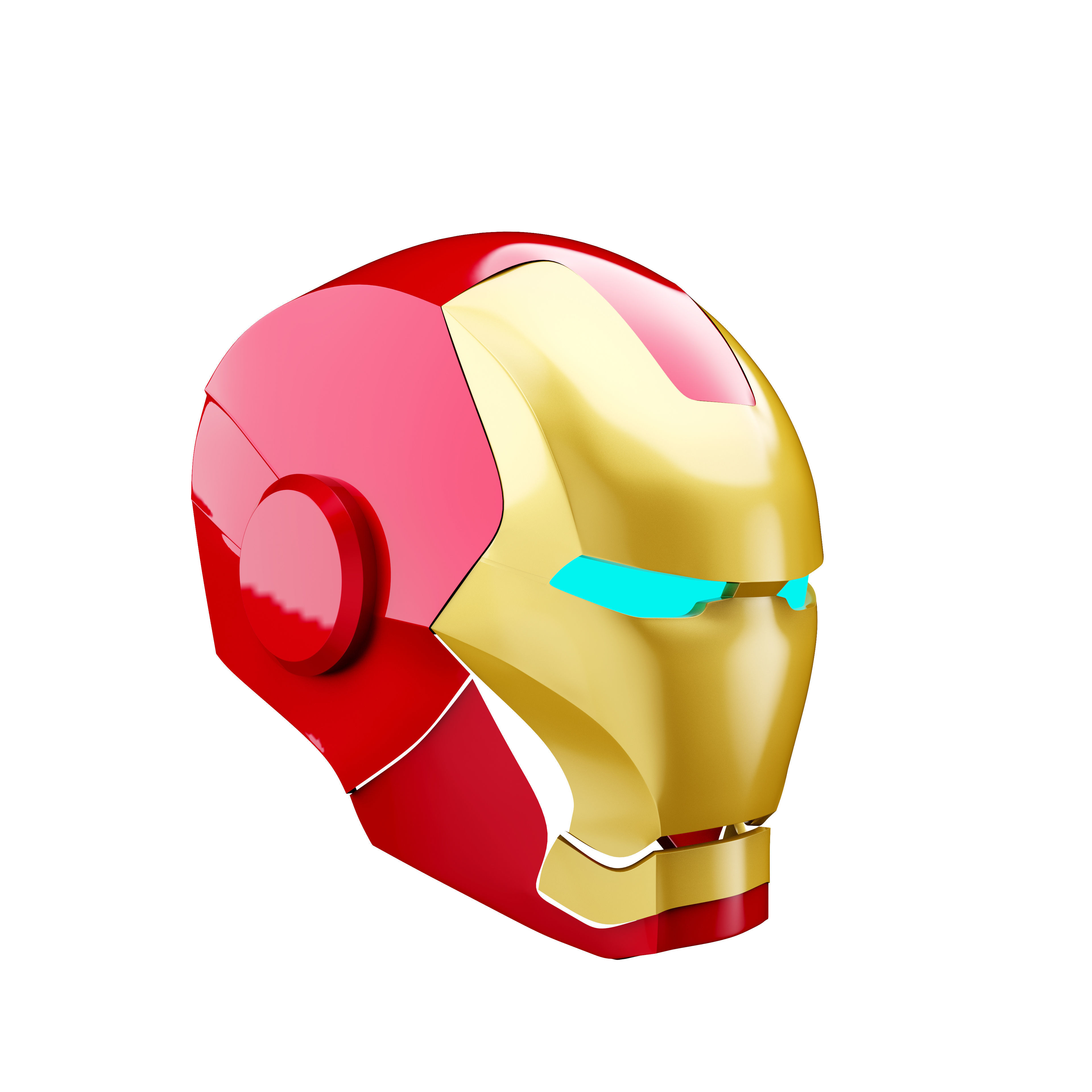Iron Man Helmet Low-poly 3D model_1