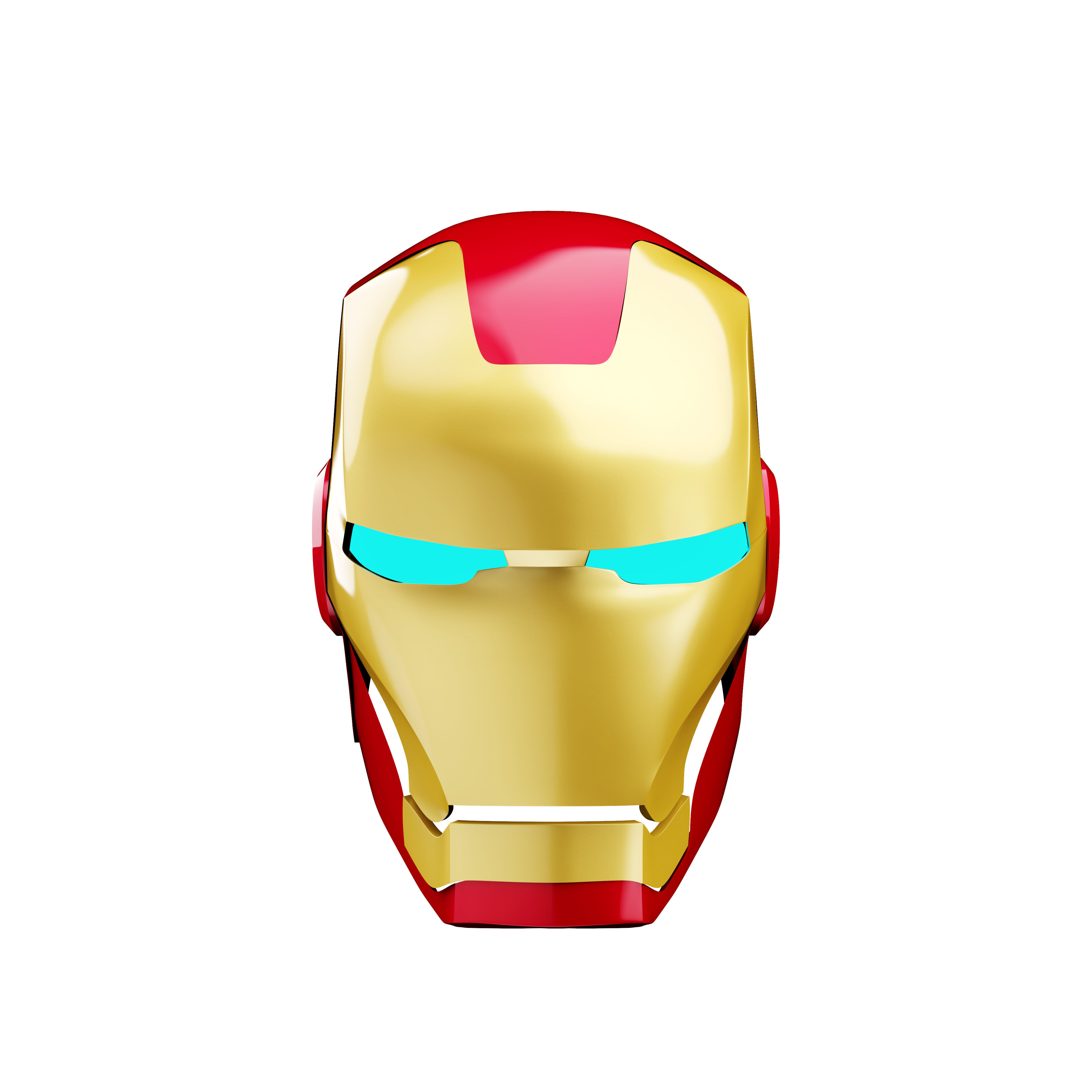 Iron Man Helmet Low-poly 3D model_2