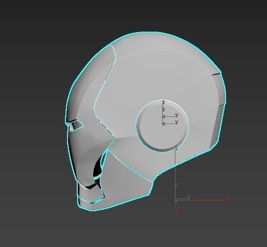 Iron Man Helmet Low-poly 3D model_6