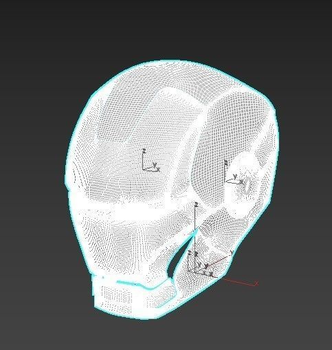 Iron Man Helmet Low-poly 3D model_13