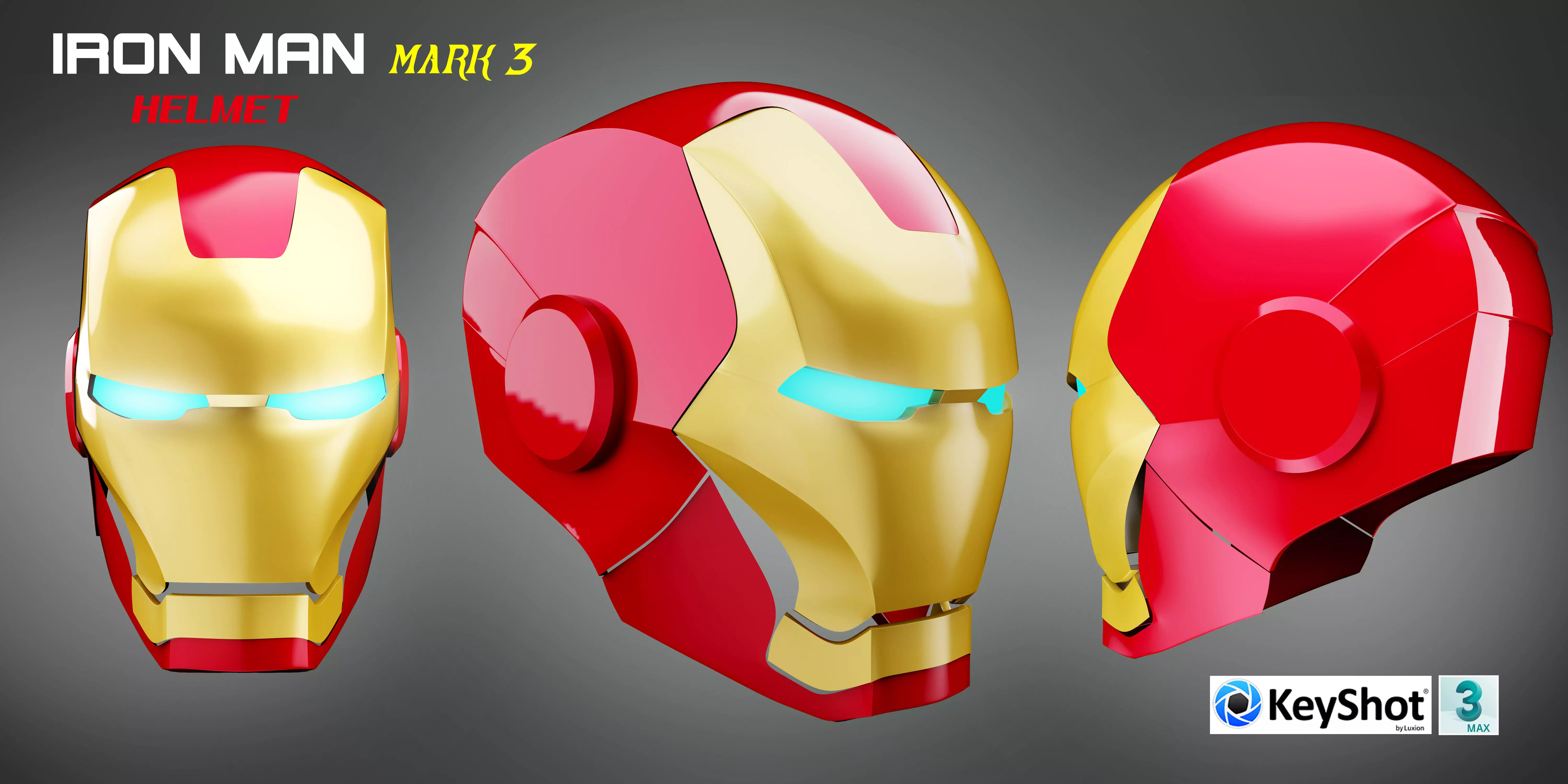 Iron Man Helmet Low-poly 3D model_0