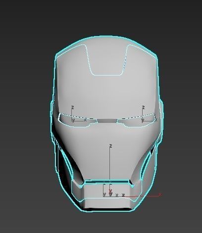 Iron Man Helmet Low-poly 3D model_5