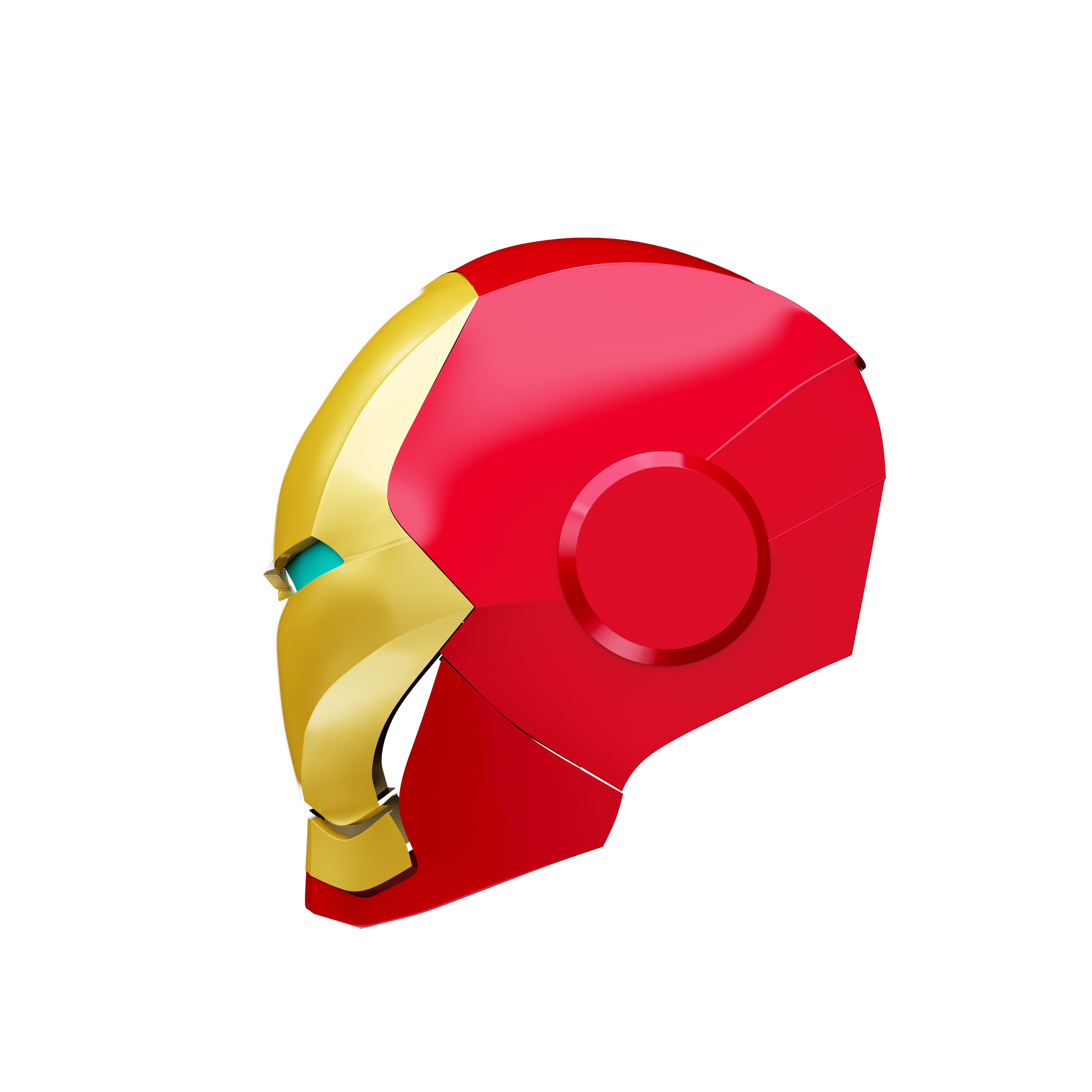 Iron Man Helmet Low-poly 3D model_4