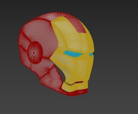 Iron Man Helmet Low-poly 3D model_10