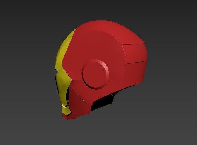 Iron Man Helmet Low-poly 3D model_17