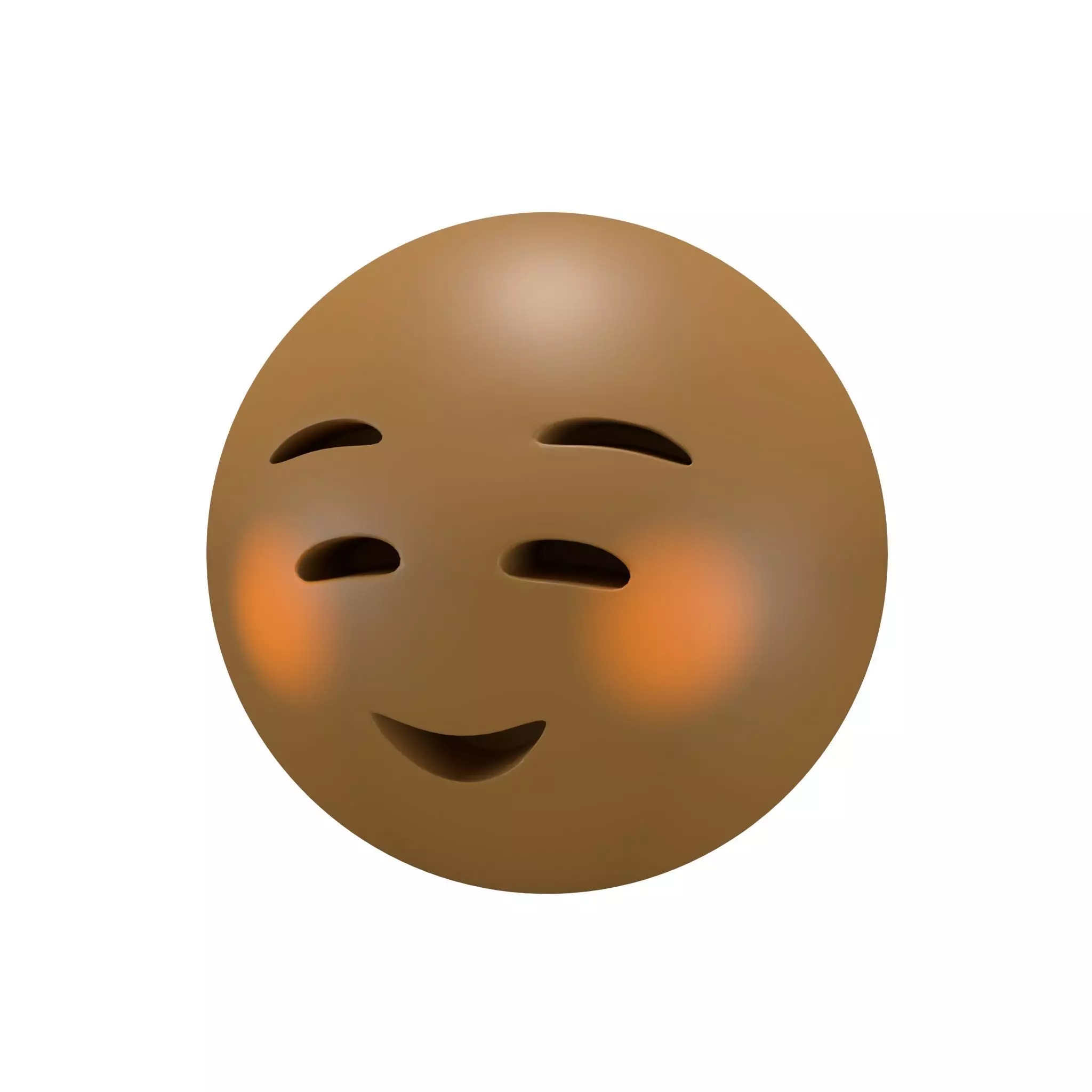 Smiling Face 03 Low-poly 3D model_0