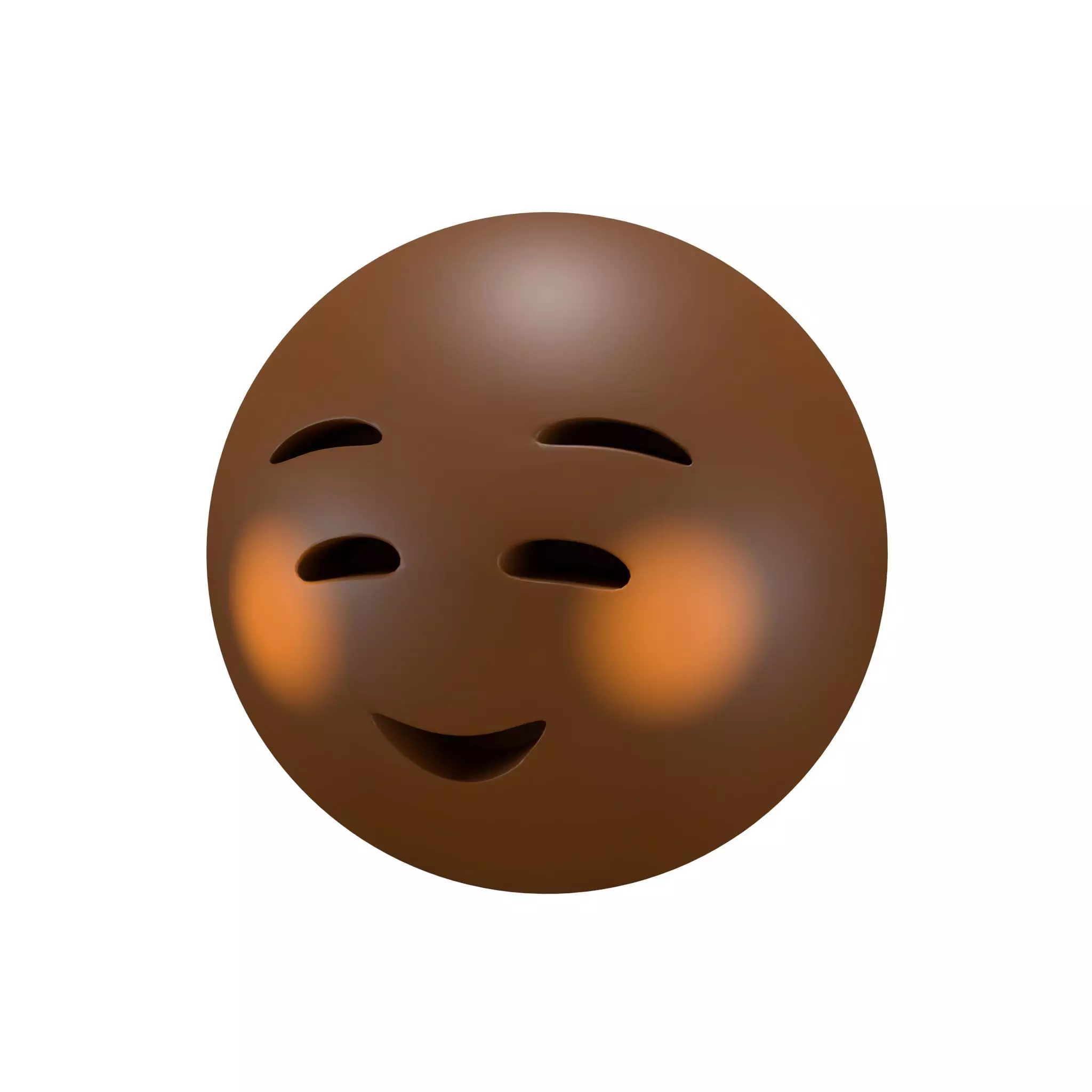 Smiling Face 04 Low-poly 3D model_0