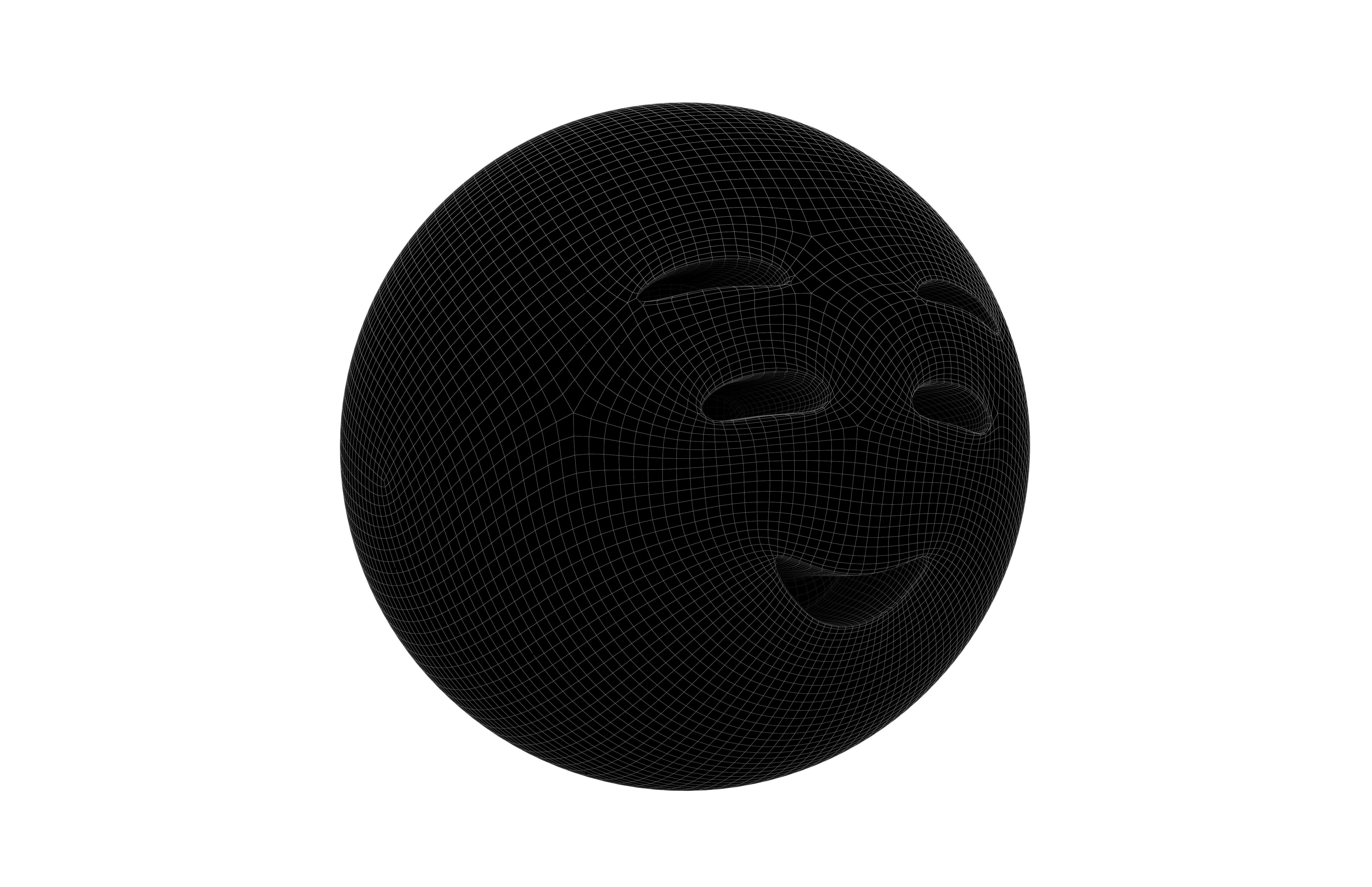 Smiling Face 04 Low-poly 3D model_14