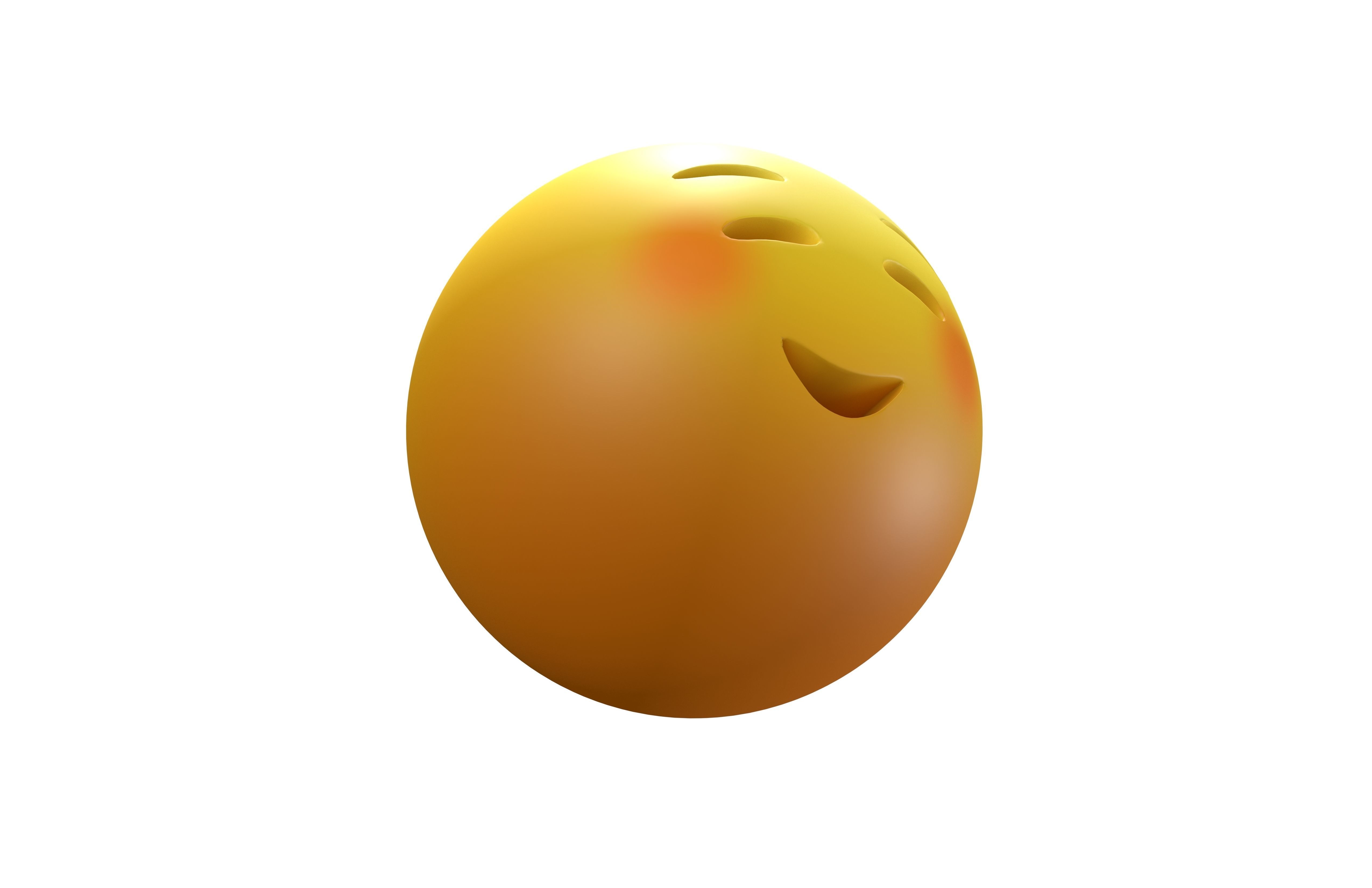 Smiling Face 06 Low-poly 3D model_3