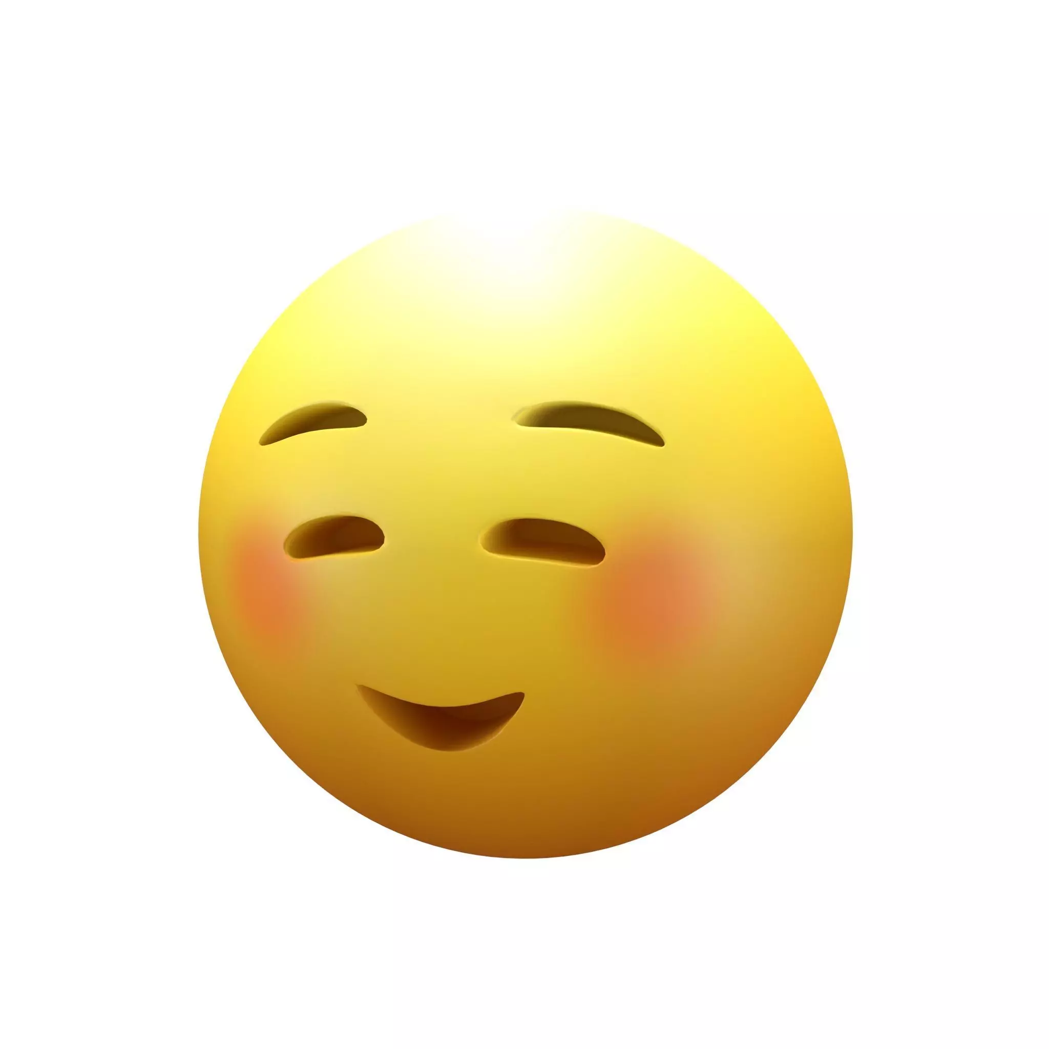 Smiling Face 06 Low-poly 3D model_0