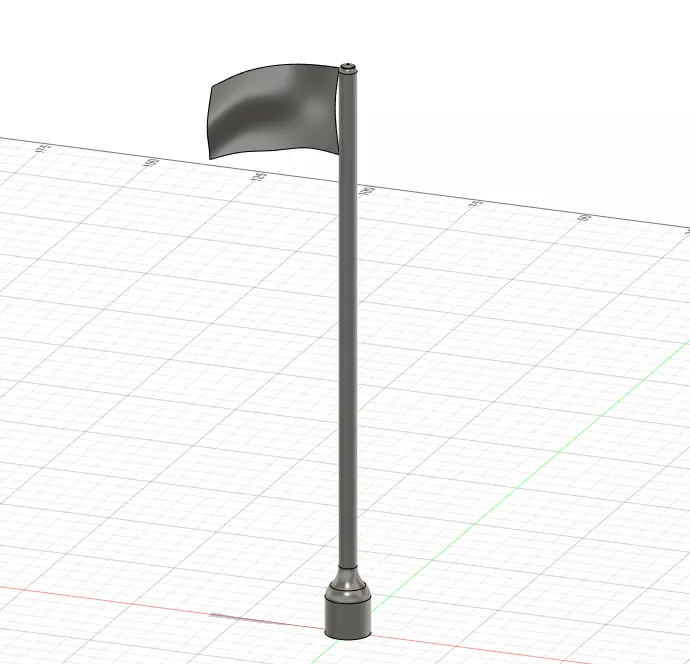 Flag Pole 3D model_0