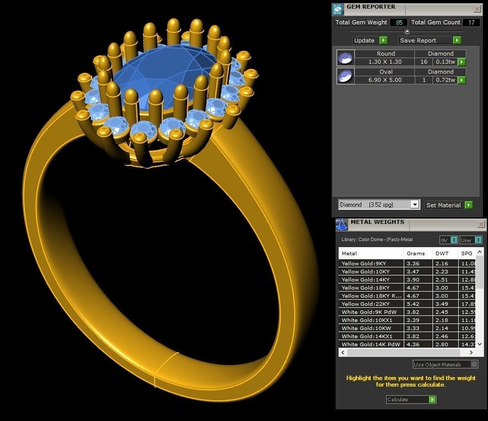  Custom Solitaire woman Ring  3D model_1