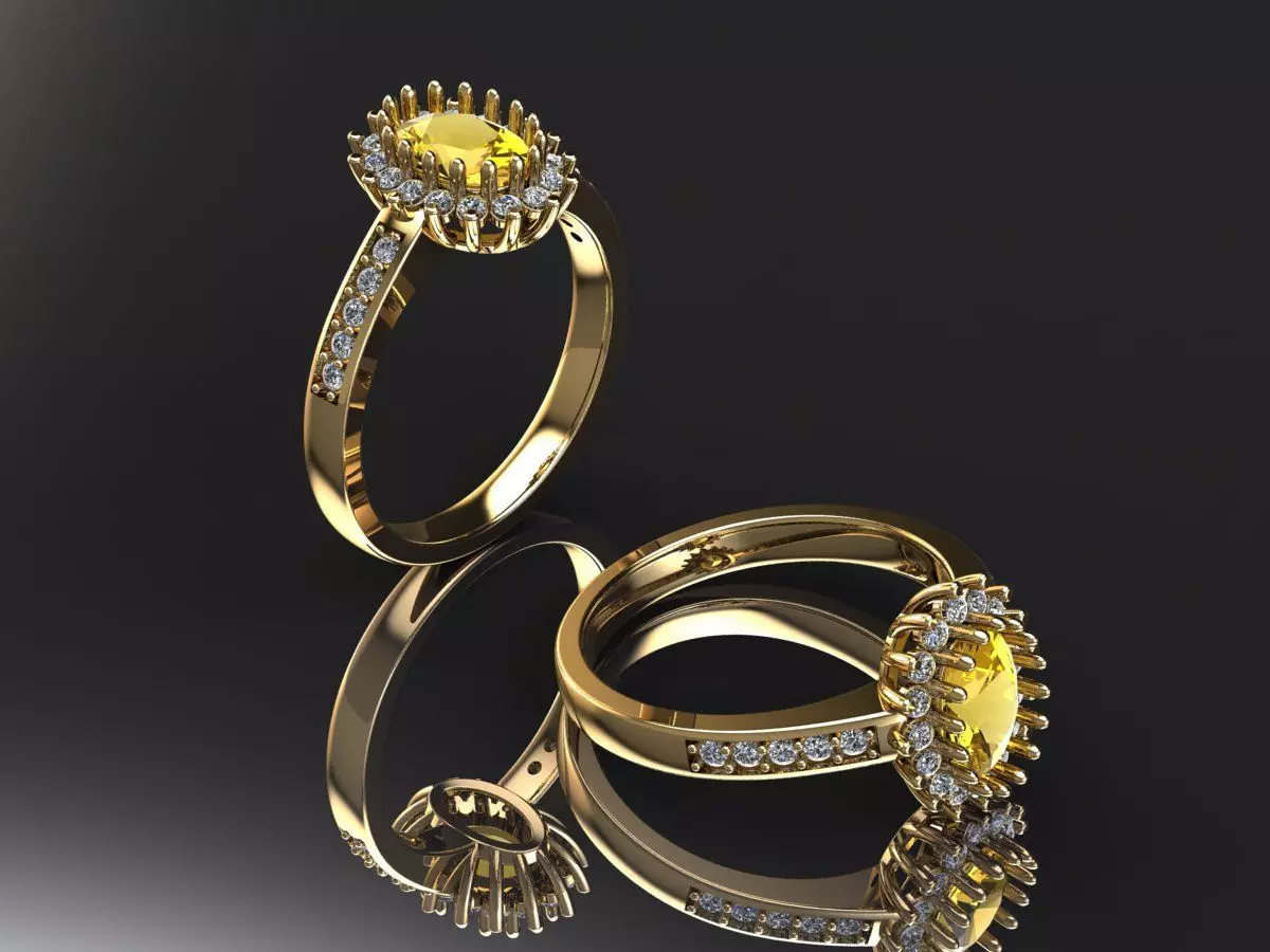 Your Custom Solitaire woman Ring  3D model_0