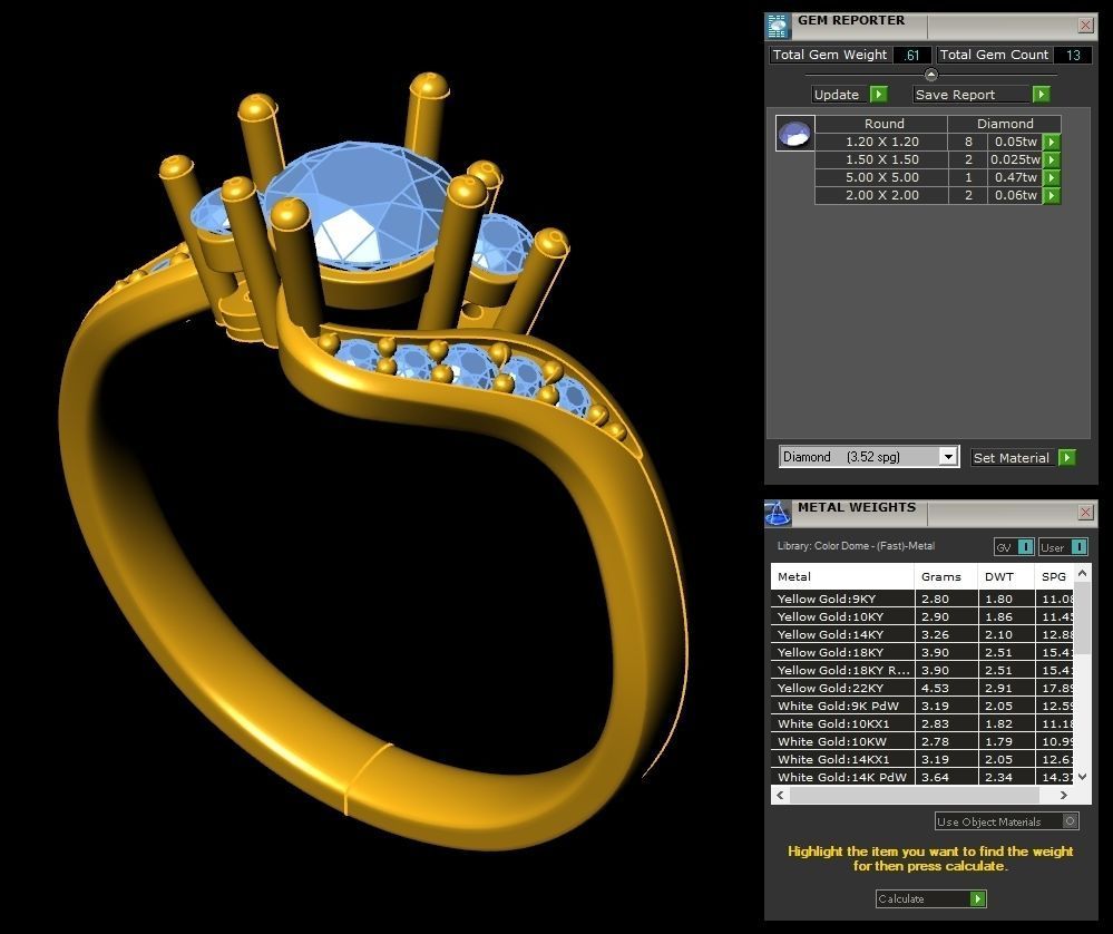 Your Custom Solitaire woman Ring  3D model_1