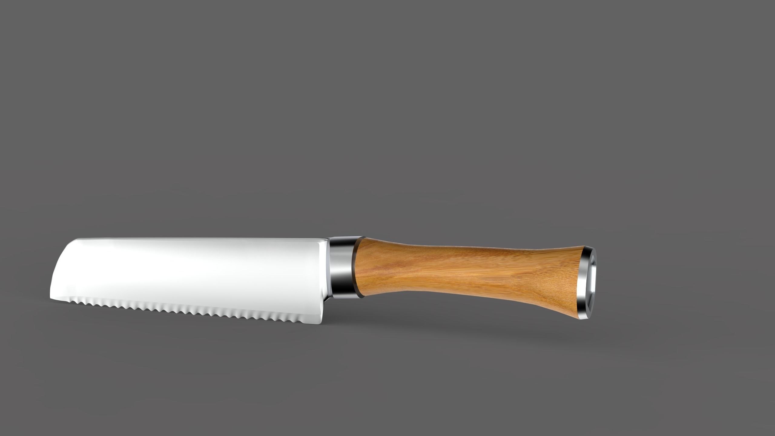 knife kitchen Low-poly 3D model_3