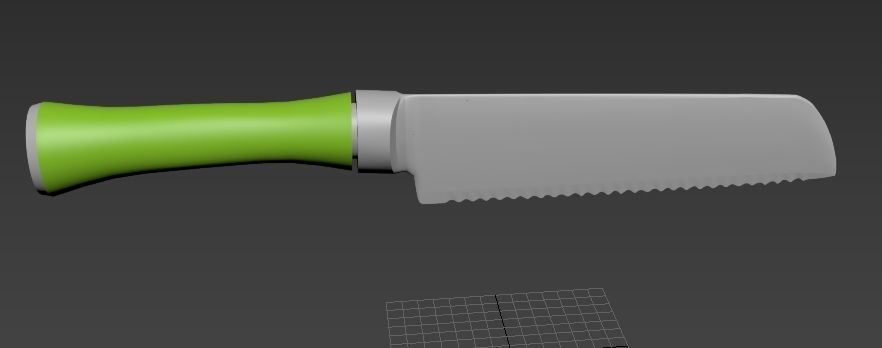 knife kitchen Low-poly 3D model_6