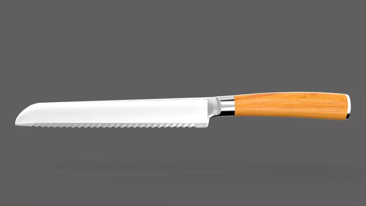 knife kitchen Low-poly 3D model_0