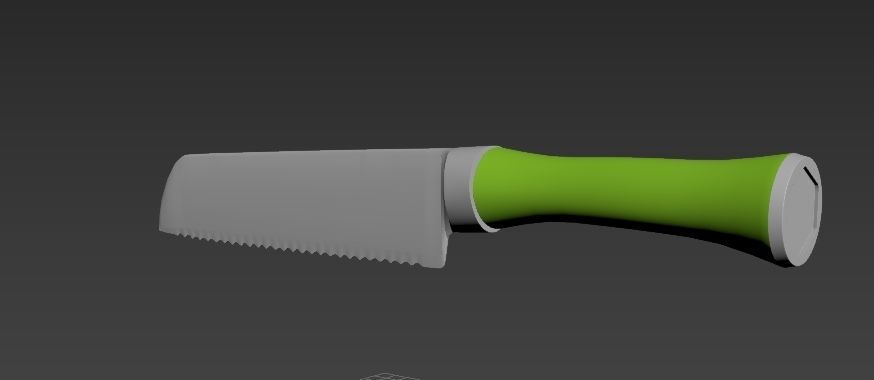 knife kitchen Low-poly 3D model_7