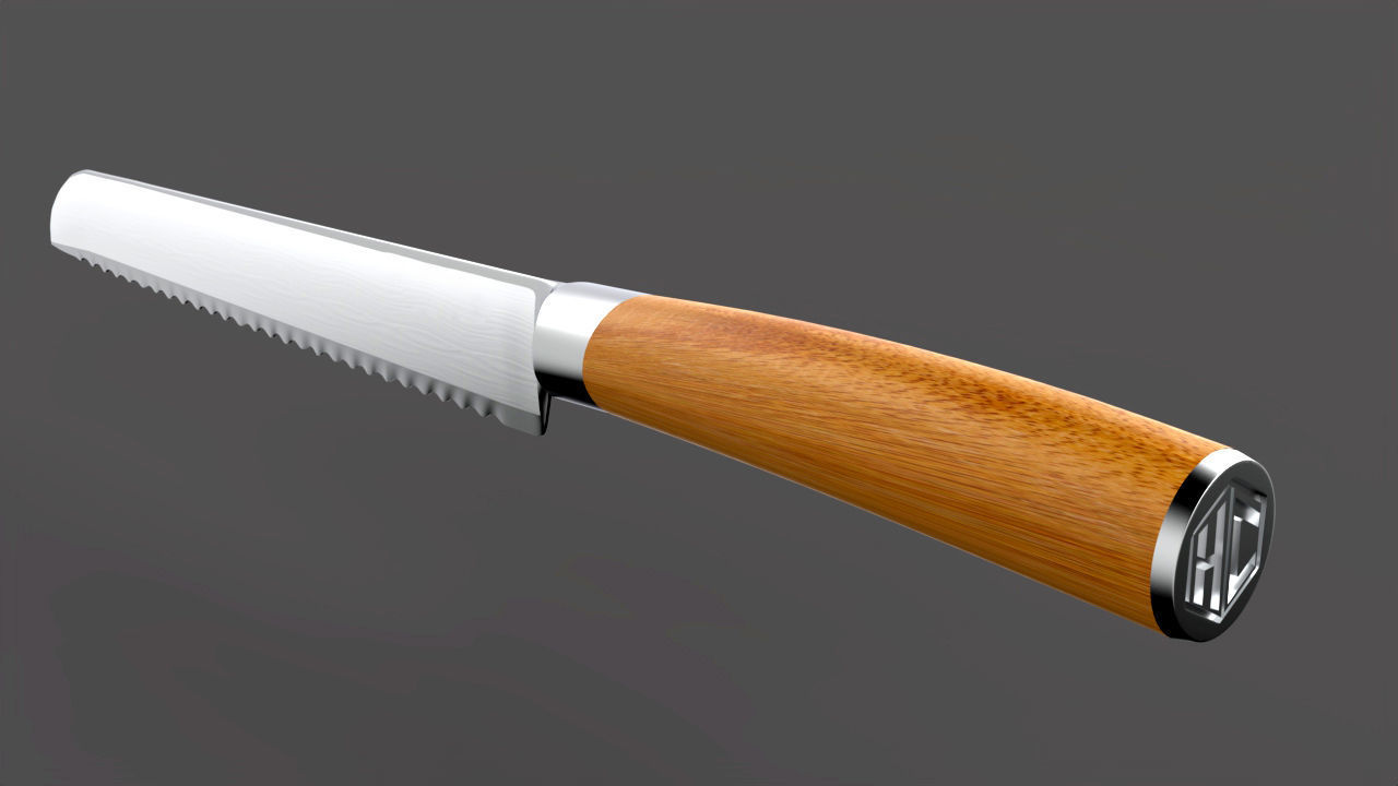 knife kitchen Low-poly 3D model_4