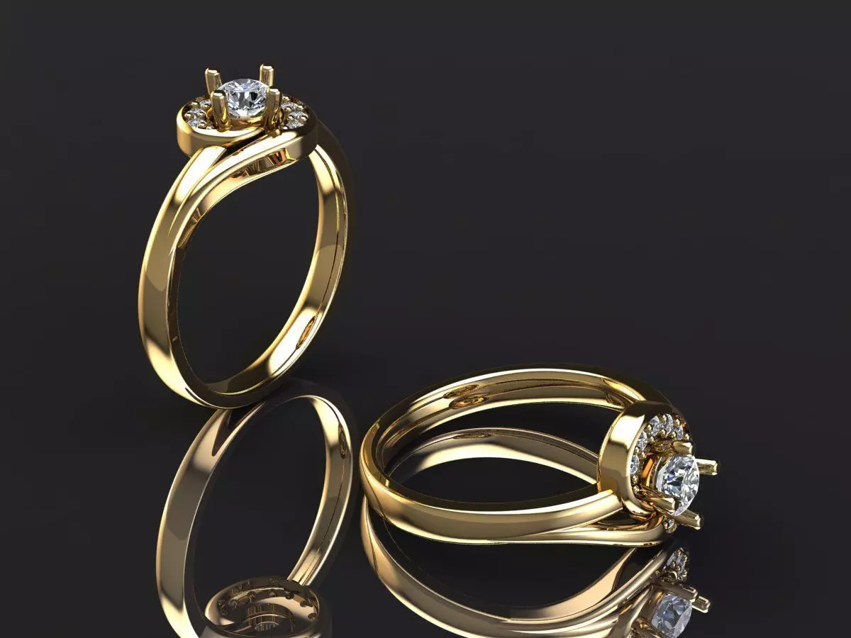 Your Custom Solitaire woman Ring  3D model_0
