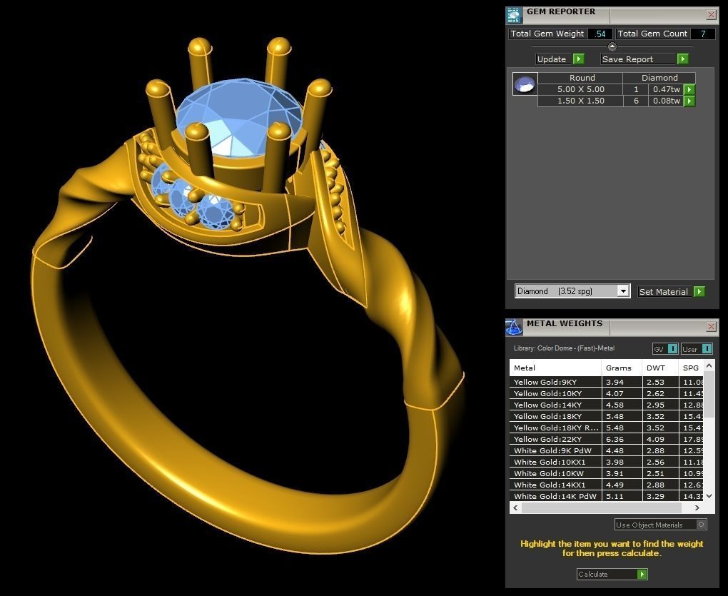  Your Custom Solitaire woman Ring  3D model_1