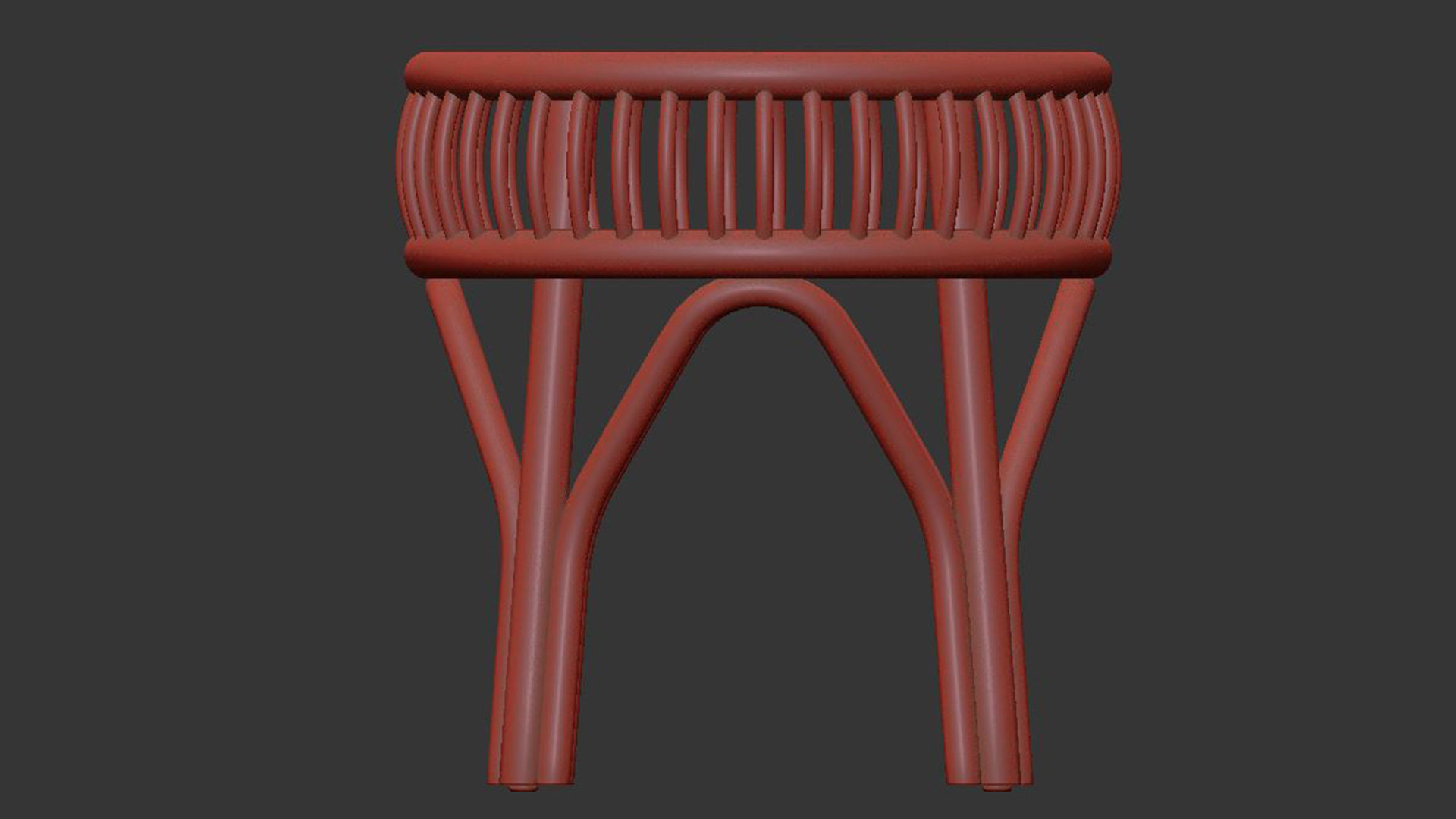 Zita rattan nightstand 3D model_3