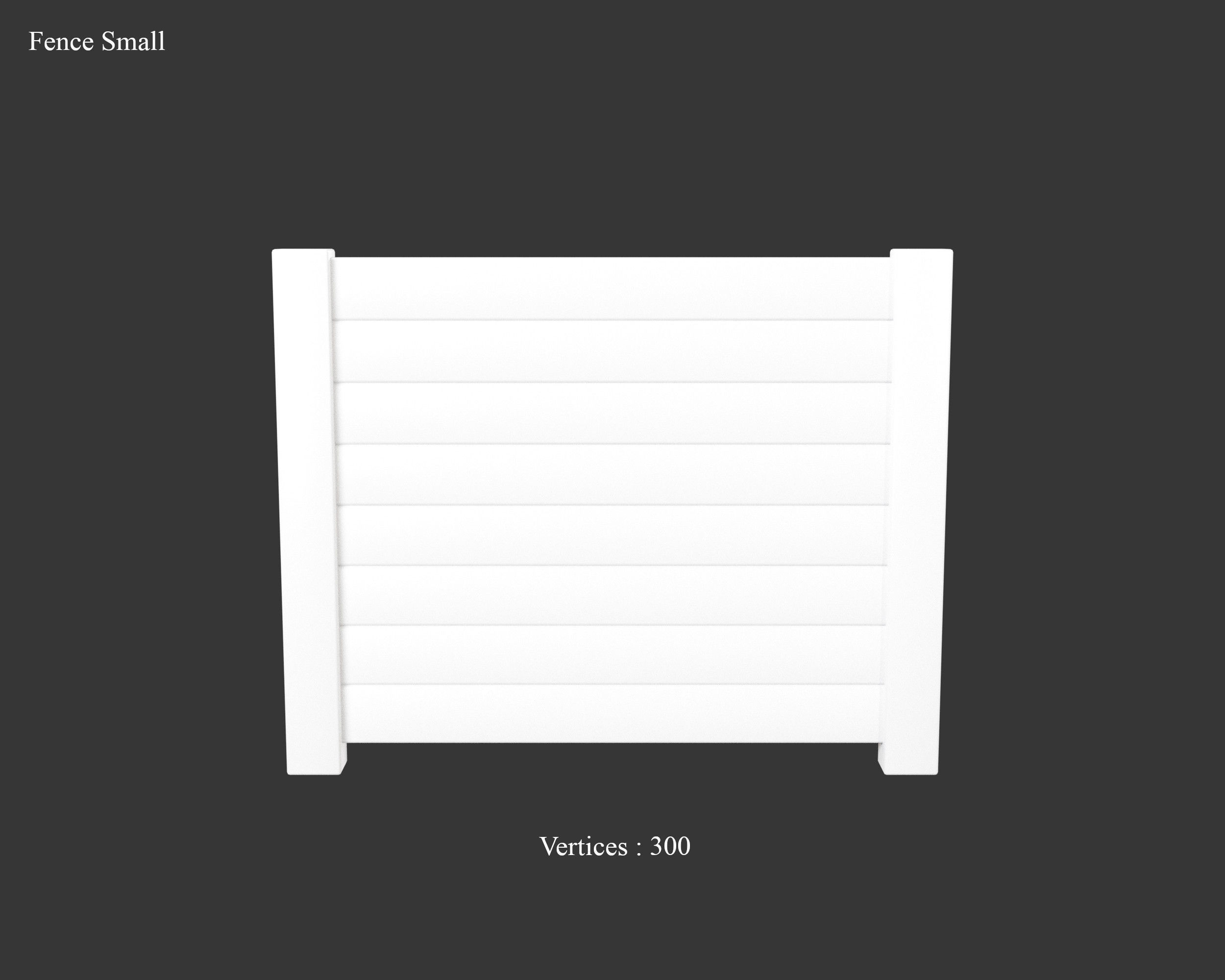 Medieval Defense Wood Fences Low-poly 3D model_16